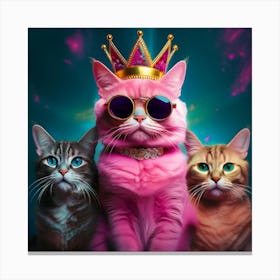 Crowed cat Canvas Print