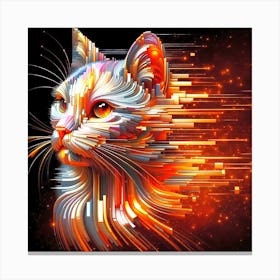 Feline Cat Creative Artwork Illustration 55 Canvas Print