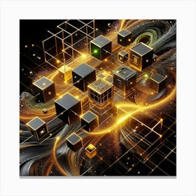 Abstract Cubes Canvas Print