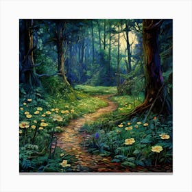 Path In The Woods Canvas Print