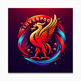 A Logo Of Liverpool Football Club In Beautiful Abstract Colors 3 Canvas Print