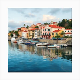 Portuguese fishing town Canvas Print