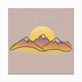 Mountains At Sunset 1 Canvas Print