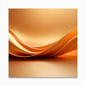 Abstract Golden Wavy Background Canvas Print