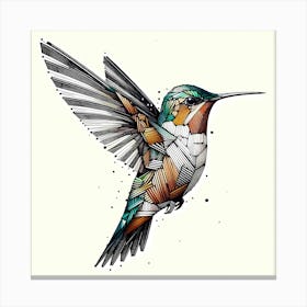 Kolibri Artwork Painting 23 Canvas Print