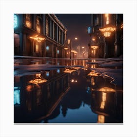 City At Night Canvas Print