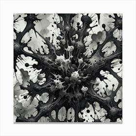 Black Splatters 2 Canvas Print