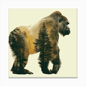 Gorilla In The Forest Canvas Print