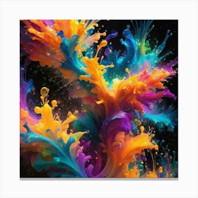 Colorful Paint Splash 21 Canvas Print