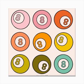 Rainbow Eight Ball Canvas Print