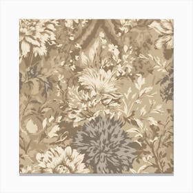 Create A Floral Ikat Border Toile Pattern 5 Canvas Print