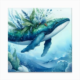 Whale In The Sea 2 Canvas Print