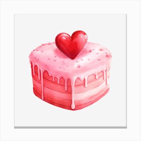 Valentine'S Day Cake 9 Canvas Print