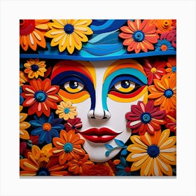 Face Of Flowers Canvas Print