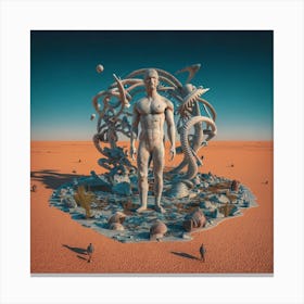 Man In The Desert 199 Canvas Print