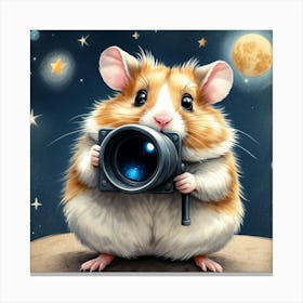 Hamster With A Camera 1 Canvas Print