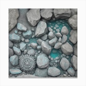 Metallic Solid Rock Color 2 Canvas Print