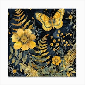 Golden Ferns Canvas Print