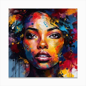 African Woman Painting 1 Canvas Print