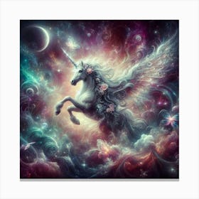 Unicorn In The Sky 2 Canvas Print