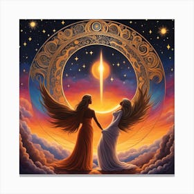 Angels Of The Moon Canvas Print