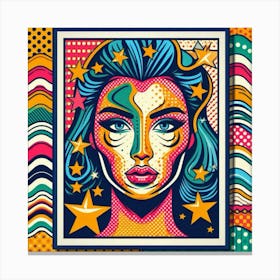 Abstract pop art Canvas Print