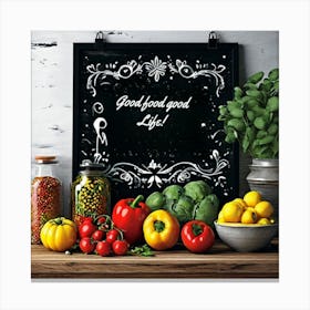 Good Food Good Life Canvas Print