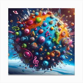 Colorful Planet Canvas Print