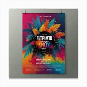 Festival Poster Canvas Print