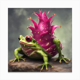 Dragon fruit frog 1 Canvas Print