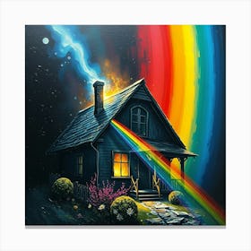 House On The Rainbow Canvas Print