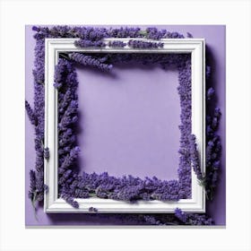 Frame Created From Lavender On Edges And Nothing In Middle Canvas Print