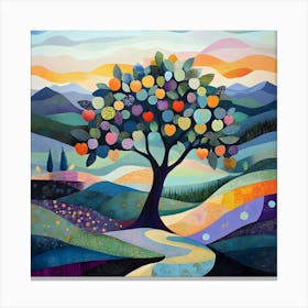 Modern Pear Tree 5 Canvas Print