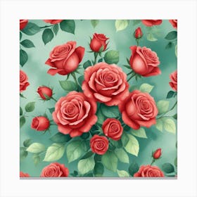 Roses Wallpaper 3 Canvas Print