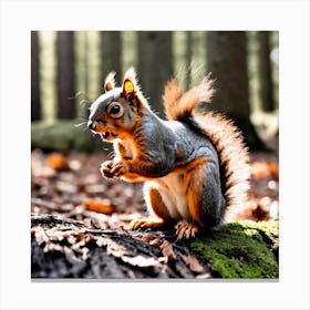 Squirrel In The Forest 133 Canvas Print