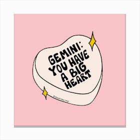 Gemini Conversation Heart Canvas Print