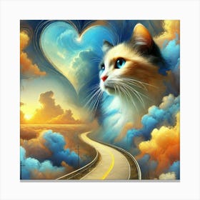 Cat In The Clouds 1 Canvas Print