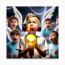 Angels In The Sky Canvas Print