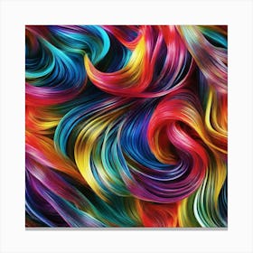 Colorful Hair Texture Canvas Print