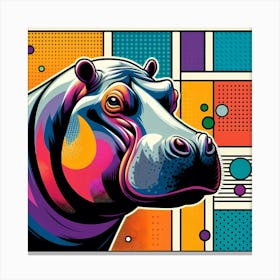 Pop Hippo 1 Canvas Print