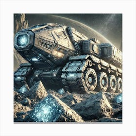 Asteroid Harvester Tank Heavy Armor Canvas Print