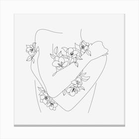 Love yourself Line art Canvas Print