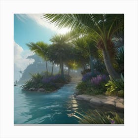 Tropical Island Canvas Print