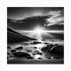 Sunrise Over Rocks Canvas Print