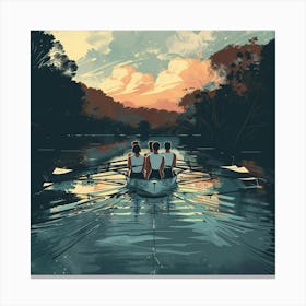 Rowing Canvas Print