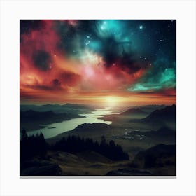 Space Stock Videos & Royalty-Free Footage 2 Canvas Print