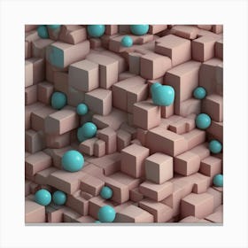 3d Cubes Canvas Print