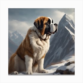 St Bernard 60 Canvas Print