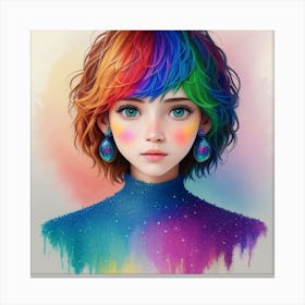 Rainbow Girl Canvas Print