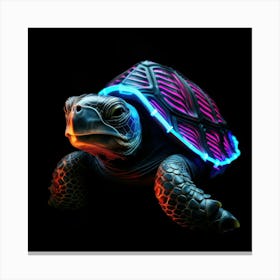 Neon Turtle 1 Canvas Print